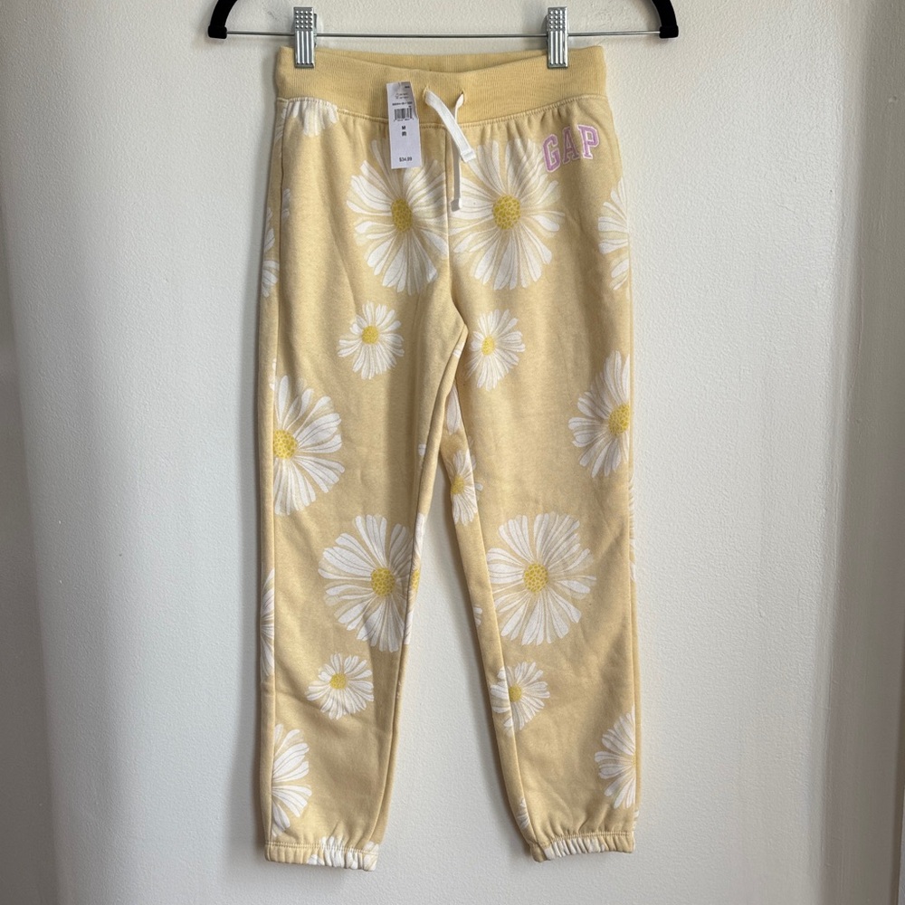 GAP Yellow Floral Kids Sweatpants